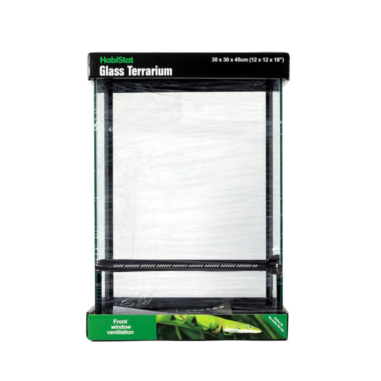 Habistat Glasterrarium Vorgebaut – 30x30x45 Cm, Wasserdichter Boden, Ideal Für Reptilien, Amphibien & Bioaktive Einrichtung