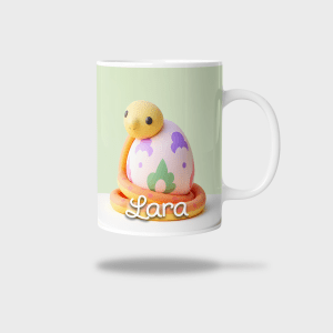 Kubek ceramiczny biały z nadrukiem 330ml WĄŻ