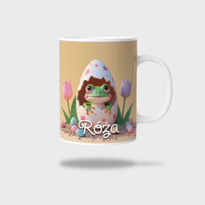 Kubek ceramiczny biały z nadrukiem 330ml ŻABA